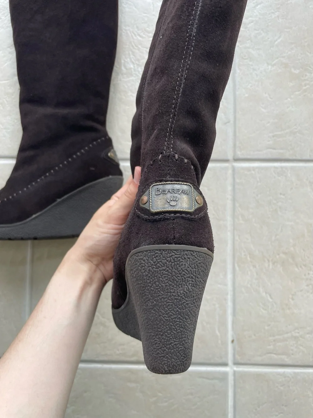 🫒Bear paw Brighton wedge boots🫒